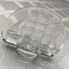 SHIP CARAVELLE SEAL by Lalique Crystal 2.25