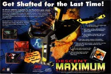 Descent Maximum PlayStation Magazine Ad 1997 Interplay Parallax Vintage Game picture