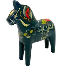 Vintage Nils Olsson Dala Horse Blue 5