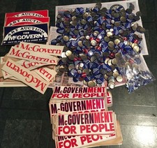HUGE Lot of McGovern-Shriver 1972 Presidential Election Memorabilia picture