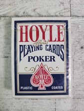 NEW Vintage Hoyle Official Playing Cards Poker Sealed Deck BLUE No 1201 Made USA picture