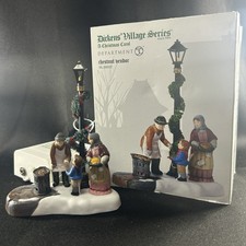Vtg 2002 DEPT 56 Dickens' Village CHESTNUT VENDOR Lighted Figure & w/ Box 58557 picture