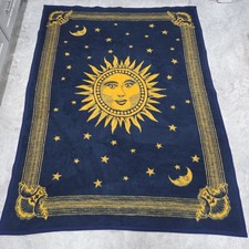 Vintage Beiderlack Sun Moon Celestial Blanket Whimsical Size 54” X 73.5” picture
