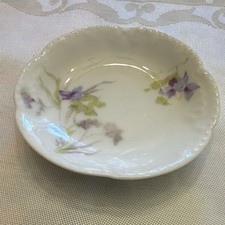 Limoges Purple Violets Pattern #5186 Salt Cellars Set of 11. Pristine Condition picture