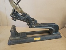 Vintage Acme No 1 cast iron book binding stapler leather sewing early tool 18' picture