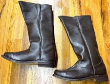 INDIAN WARS US ARMY M1872 CAVALRY HORSE RIDING BROWN LEATHER BOOTS-SIZE 11 picture