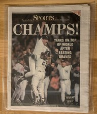 1996 NY YANKEES WORLD SERIES CHAMPIONSHIP - NY Newsday Oct 27 newspaper edition picture