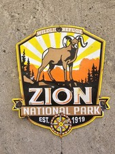 VINTAGE UTAH ZION PARK NATIONAL WILDLIFE PORCELAIN ENAMEL SIGN  10