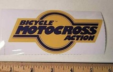 BICYCLE MOTOCROSS ACTION MAGAZINE STICKER BMX ACTION picture