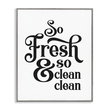 Stupell Industries 'so Fresh And Clean Phrase Laundry Room Humor', Framed picture