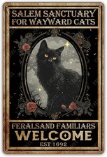 Sanctuary For Wayward Cats Feralsand Tin Metal Signs Home Décor 8x12  picture