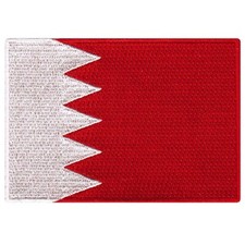 BAHRAIN FLAG PATCH ARAB MUSLIM embroidered iron-on NATIONAL EMBLEM middle east picture