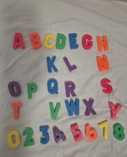 Vintage Plastic Alphabet Magnets Choose Your Own Letter Number Replacement Piece picture