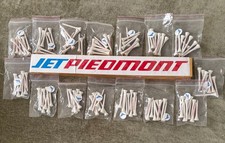 Vintage Piedmont Lot - 100 Jet Piedmont Bumper Stickers + Golf Tee packs NOS picture
