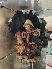 VERY NICE Lladro Gres figurine Three Under the Umbrella #3513 aka A Wintry Day picture
