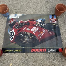 Vintage Poster 2000s Ducati Team Racing Superbike Anthony Gobert Vance Hines picture