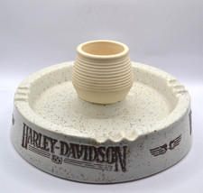 Vintage Limited Edition Harley Davidson Ceramic Ashtray  Center Match Cigarette picture