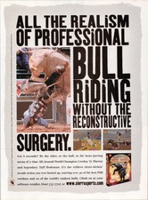 Sierra Sports 1999 Professional Bull Rider Print Ad Rodeo Game picture