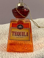 Christmas ornament glass translucent tequila bottle CH7796 picture