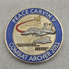 Peace Carvin V Combat Archer 2011 F-15 SG 1ST AIM 9X 1ST AIM 120 Challenge Coin picture
