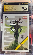 MARVEL CHROME 2025 #M-17 HELA CGCSS 9.5 SIGNED ADAM HUGHES 616 DAY PROMO PACK picture