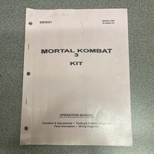 1995 Midway Mortal Kombat 3 Kit Operators Manual  picture