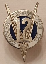 Vintage Cadillac Motor Car Company V12 Grill Emblem Automobile Lapel Pin picture