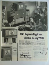 1949 MAGNAVOX Big-Picture Television ~magazine print ad picture
