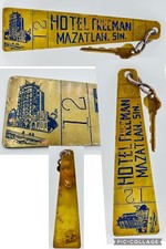 Hotel Freeman Mazatlan Sinaloa Mexico 6” Chunky Metal Hotel Room Key #12 Fob picture