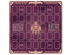 Yugioh 2 Player Playmat Burgundy Purple Gold Rubber Non Slip TCG Game Mat 60x60 picture