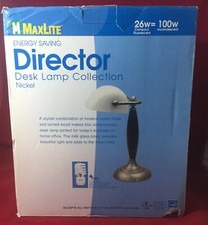 Maxlite Director Desk Lamp Energy Saving - Nickel Finish 25W = 100W picture