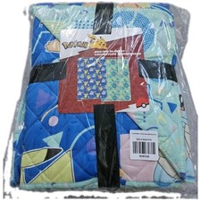 Pokémon Characters Retro Print Reversible Quilted Throw - BoxLunch Exclusive New picture