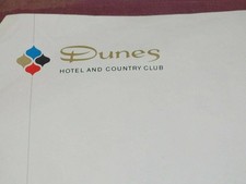 Scarce DUNES HOTEL AND COUNTRY CLUB In Room Stationary Letterhead circa 1960's picture