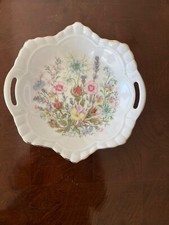 Aynsley Wild Tudor Fine English Bone China Floral 8” Dish Bowl picture