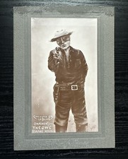 RARE OOAK GOLD RUSH OWL SALOON ADVERTISING WITH MASKED OUTLAW AIMING GUN MINING picture