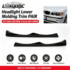 Headlight Lower Molding Trim PAIR For BMW 3-Series E46 4-DOOR 2002-2005 picture