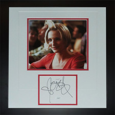 Cameron Diaz Autographed There's Something About Mary (Hair Gel) Deluxe Framed P picture