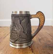 VTG 1991 Franklin Mint Beer Stein Fine Pewter Tankard Lead Free SOARING MAJESTY picture