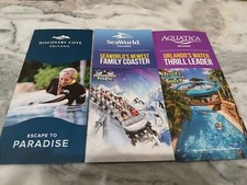 SeaWorld/Aquatica Discovery Cove Brochure Guide map/Maps Set Orlando 2024 NEW picture