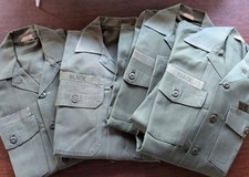Vintage Lot Of 4 Vietnam Era US Army Men's Long Sleeve Shirt  Lot Of 4  picture