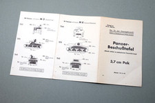 German WWII Panzer 3,7 CM PAK CANNON Tank Identification Targeting Booklet picture