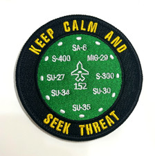 KEEP CALM AND SEEK THREAT - HIGH QUALITY EMBROIDERED PATCH picture