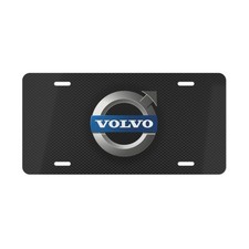 Volvo, License Plate Auto Car Tag Metal Aluminum (Carbon Fiber Simulation) picture