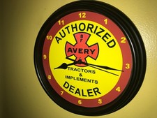 BF Avery AuthDealer Farm Tractor Barn Garage Man Cave Bar Clock Retro Sign picture