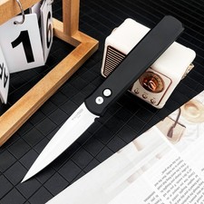 Black Pocket Folding Knife S35VN Blade Aluminum Handle Outdoor Camping Knives picture
