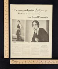 Vintage 1933 Pond's Creams B&W Print Ad Full Page 1930s Original Beauty Wall Art picture