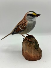 White-throated Sparrow Original Wood Carving picture