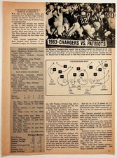 1963 San Diego Chargers vs. Boston Patriots Football Game Article Ephemera picture