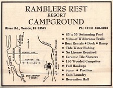 Ramblers Rest Resort Campground Venice FL 1974 Ad TAK6-M10 picture