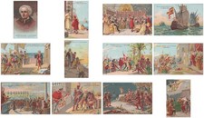 Christopher Columbus Complete 12 Card Set Italian Chromolithograph c1900 UNUSED picture
